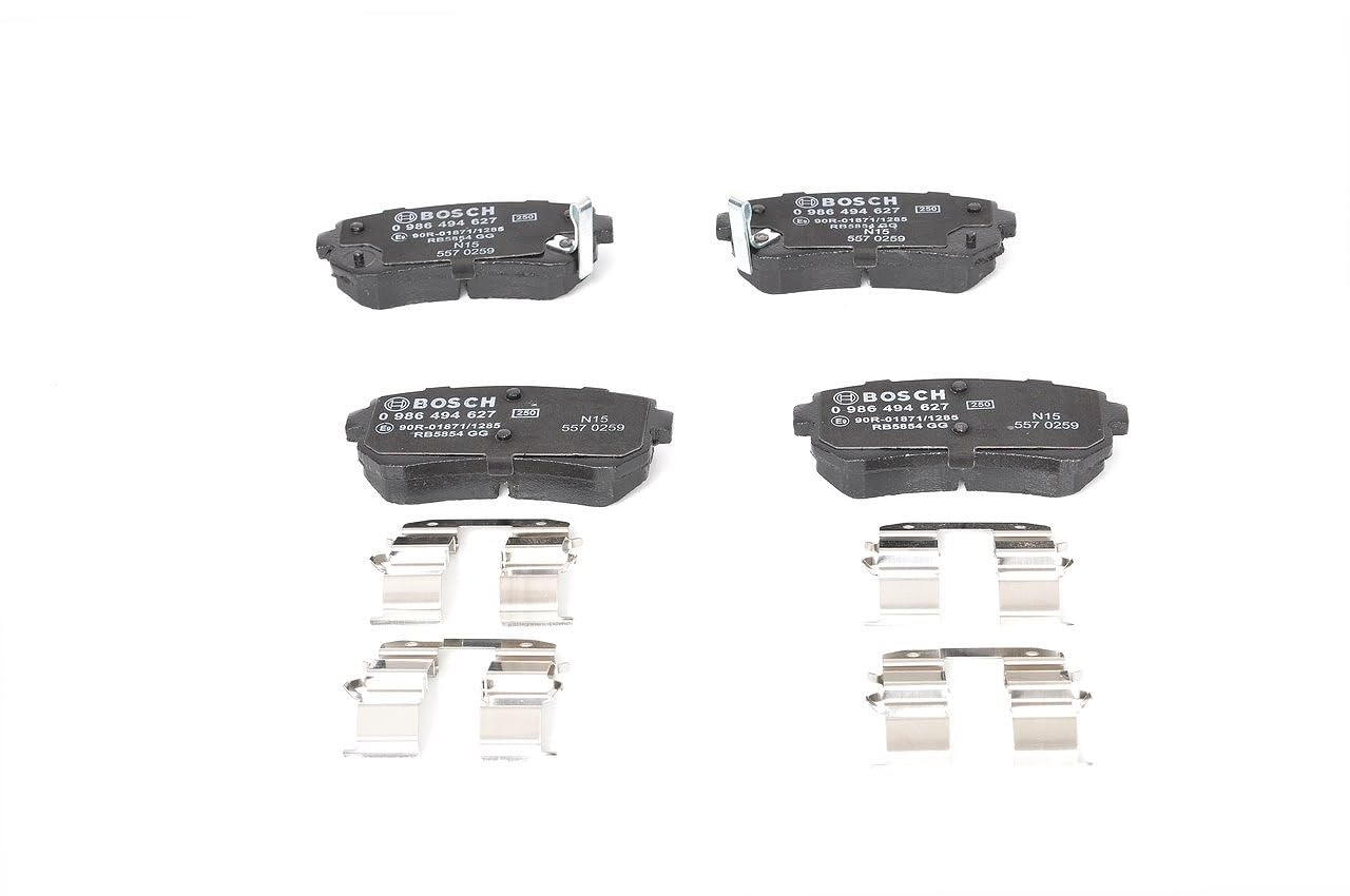 Bosch Sistema frenante 0986494627 pastiglie freno kit Low-Metallic