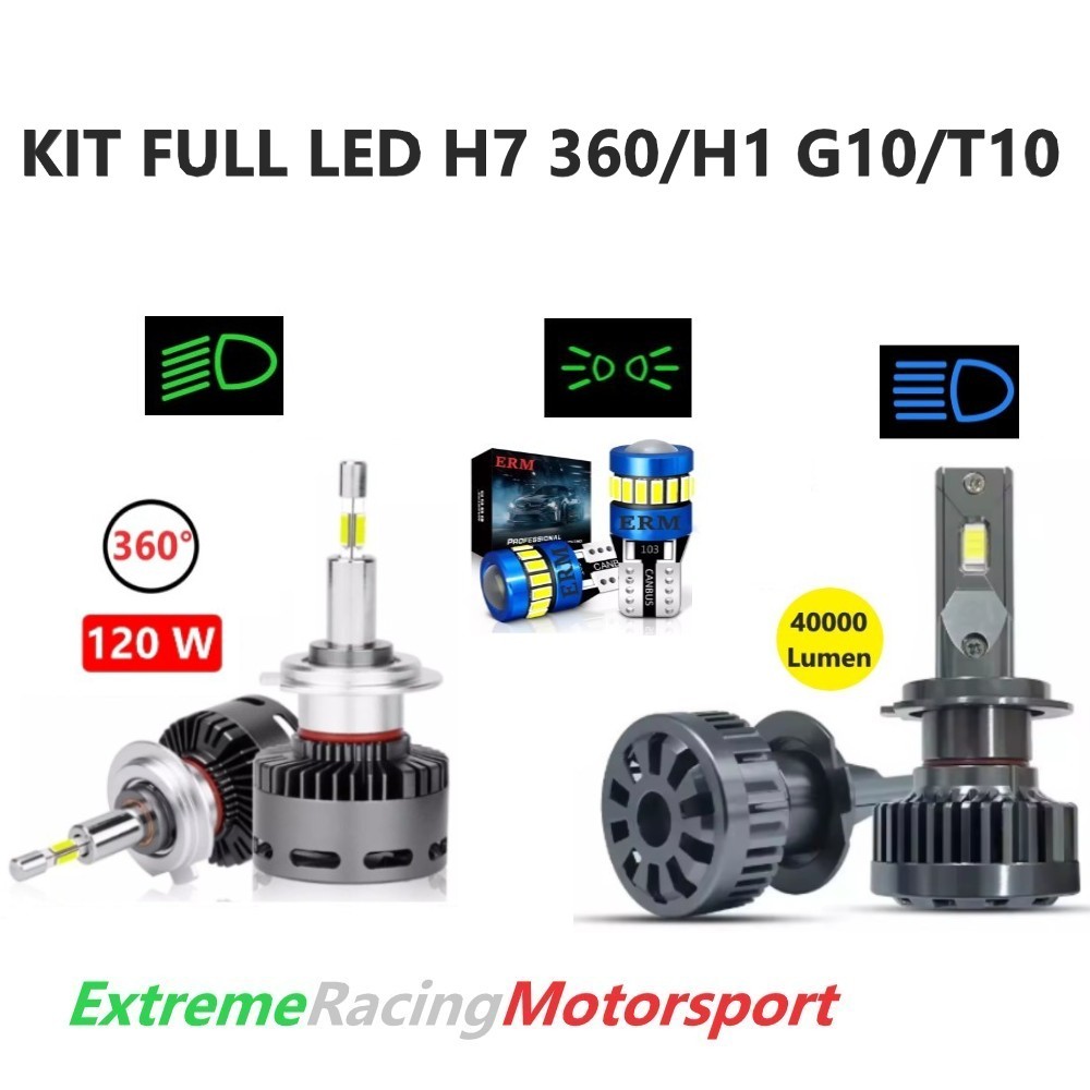 Xtreme Racing Kit Illuminazione LED T10/H7 360° 40K/H1 G10 kit LED 6000K