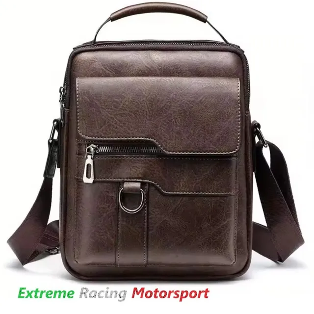 Xtreme Racing Portafogli Borsello uomo ecopelle Dark Brown 26 x 22 cm