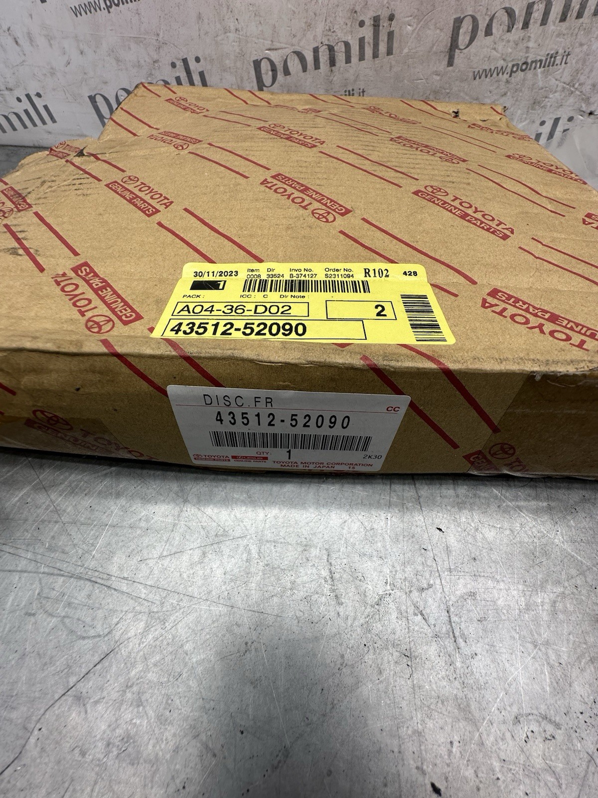 Pomili Freni e ricambi Toyota Yaris dischi freno anteriori 43512-52090 ventilati coppia