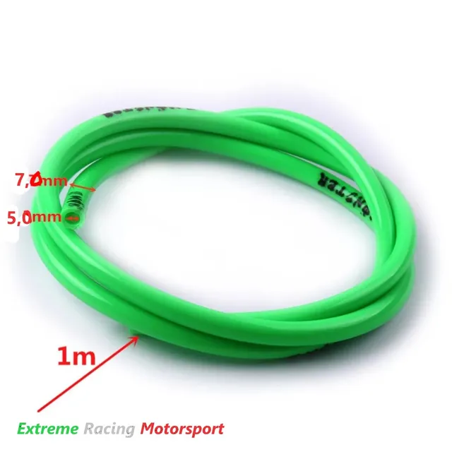 Xtreme Racing Impianto Carburante Tubo siliconico benzina 5×7 mm verde 1 m bassa pressione