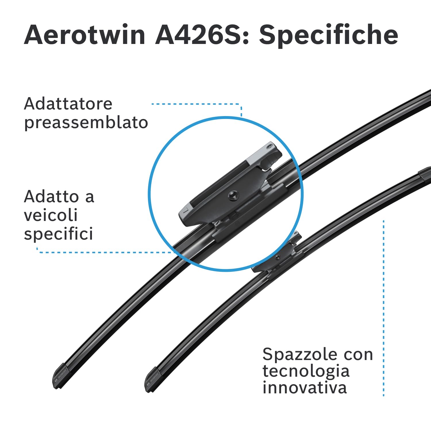 Bosch Spazzole tergicristallo 3397007426 Aerotwin spazzole 650/475 mm