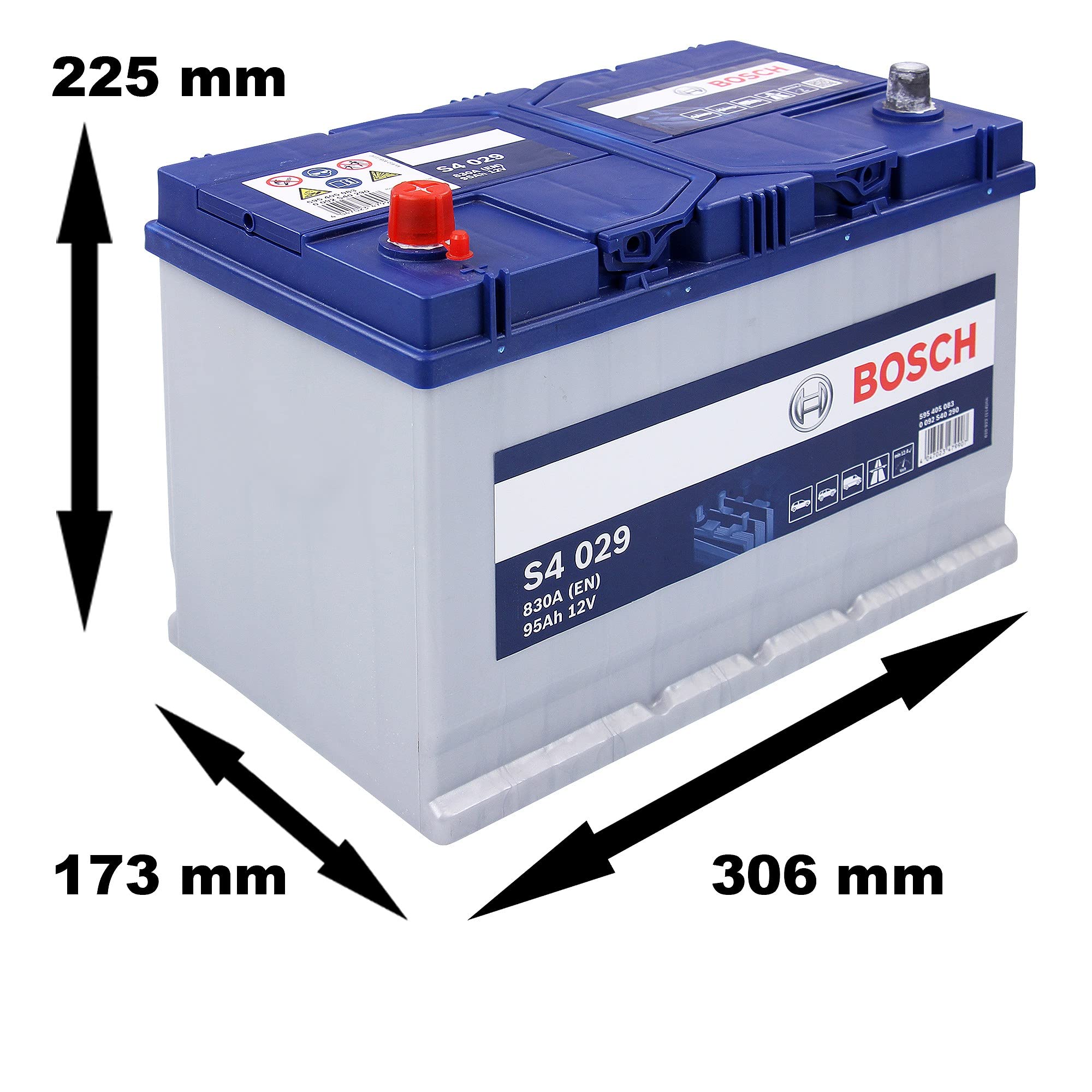 Bosch HCP Batterie S4029 batteria auto 95 Ah 830 A piombo acido