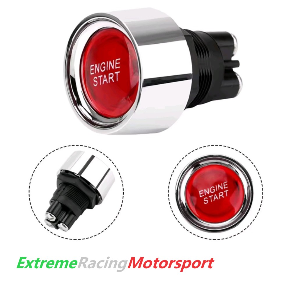 Xtreme Racing Decorazioni Auto e Adesivi Pulsante Engine Start 12V rosso foro 22 mm