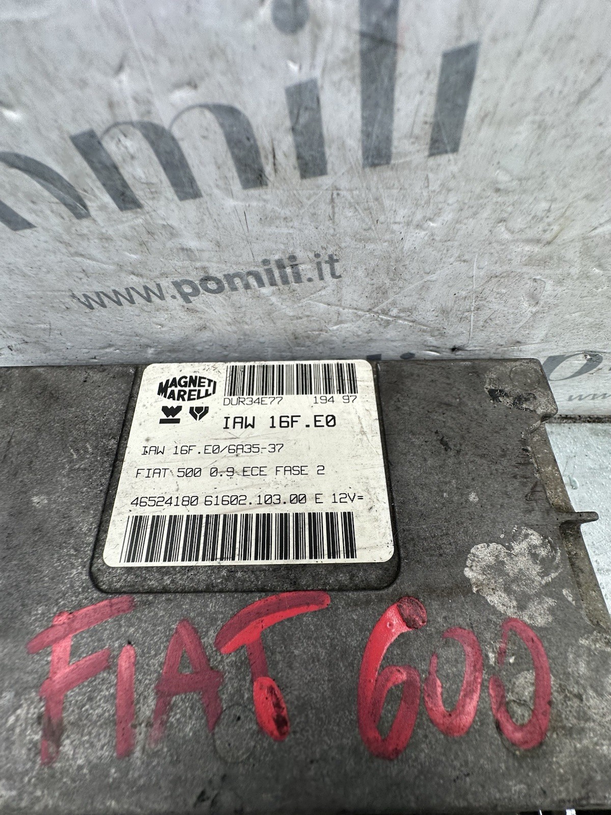 Pomili Centralina Motore Fiat Seicento Cinquecento 0.9 IAW 16F.E0 46524180 usata ECU