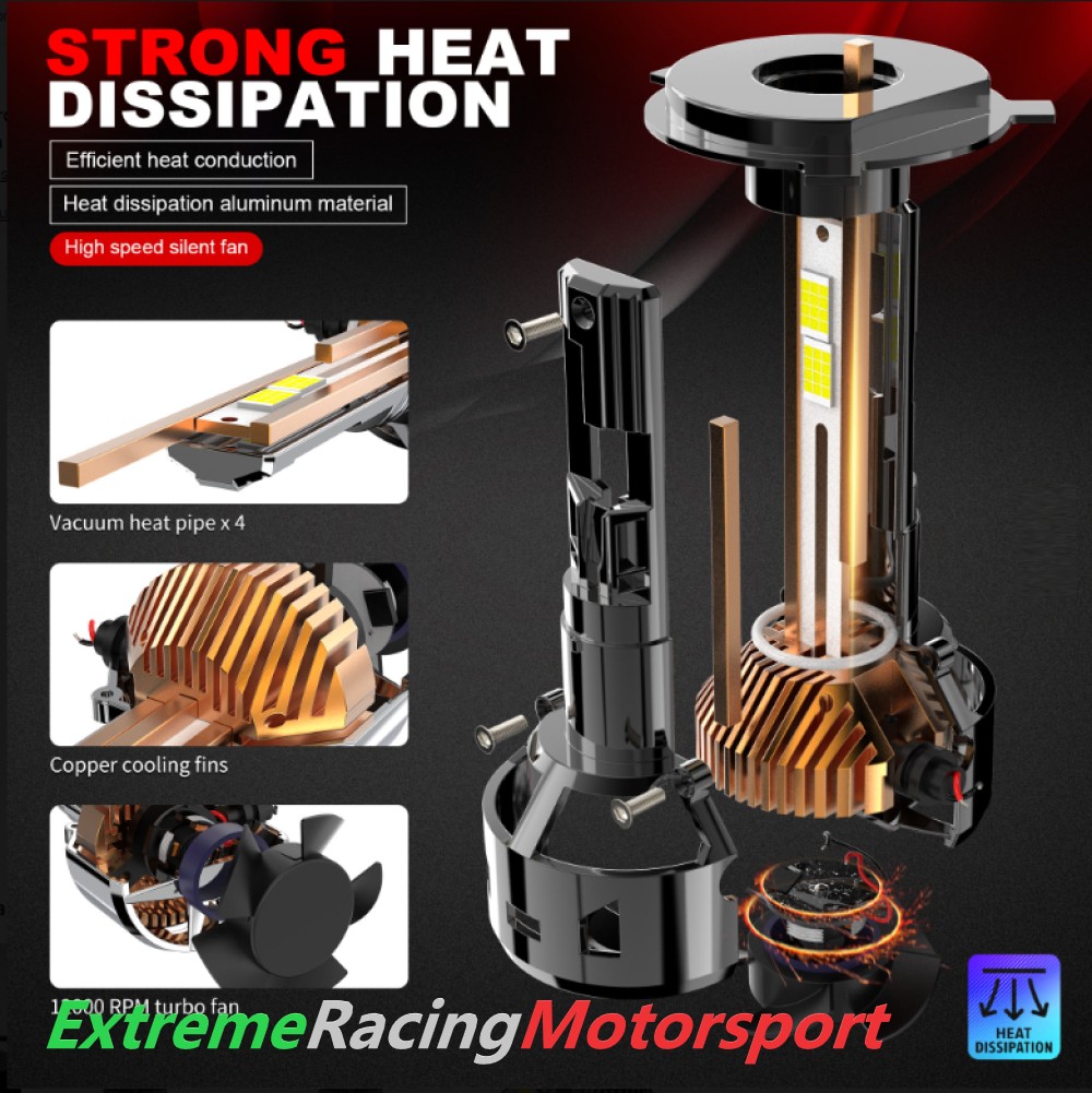 Xtreme Racing Lampadine LED ERM R40 H4 300W coppia 6000K CANBUS