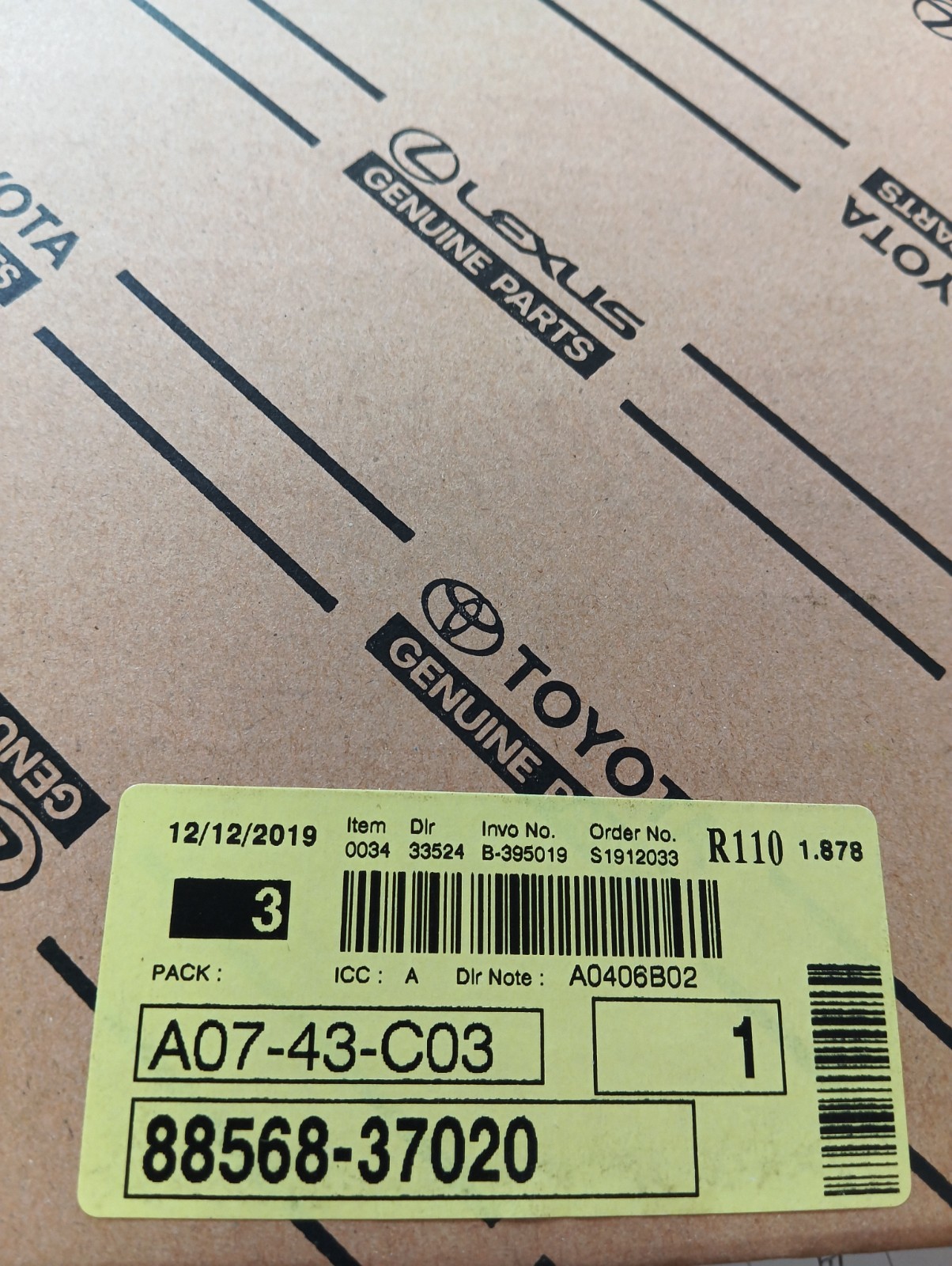 Pomili Climatizzazione 88568-37020 filtro abitacolo Toyota nuovo