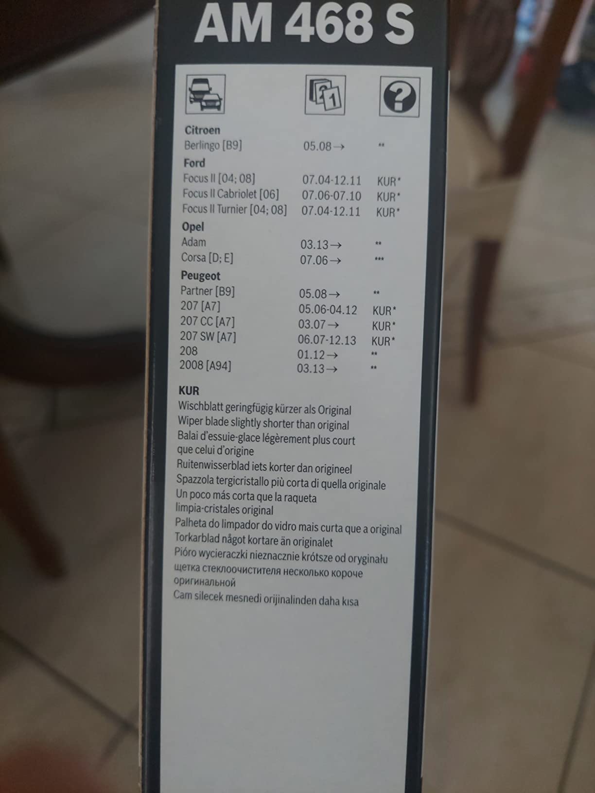 Bosch Spazzole tergicristallo AM468S 650/400 mm con spoiler