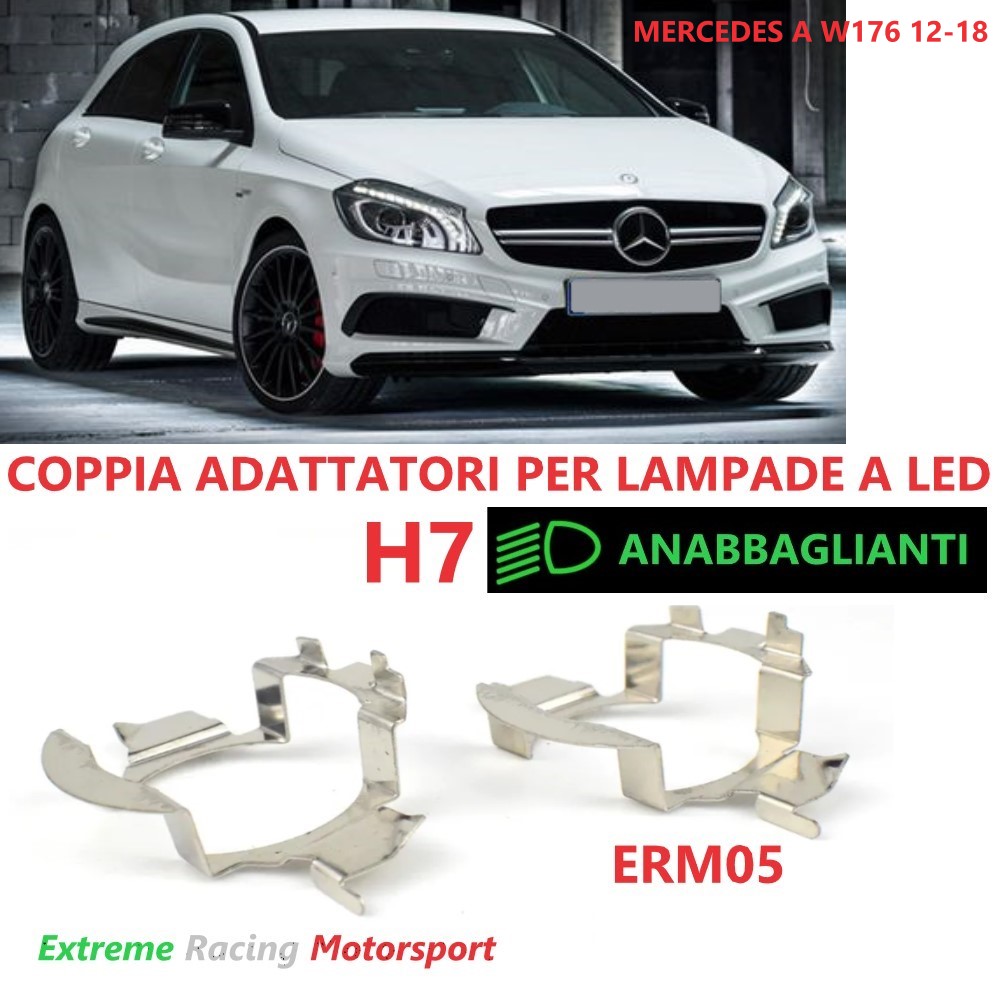 Xtreme Racing Accessori per Illuminazione LED Mercedes A W176 ERM005 adattatori H7 coppia
