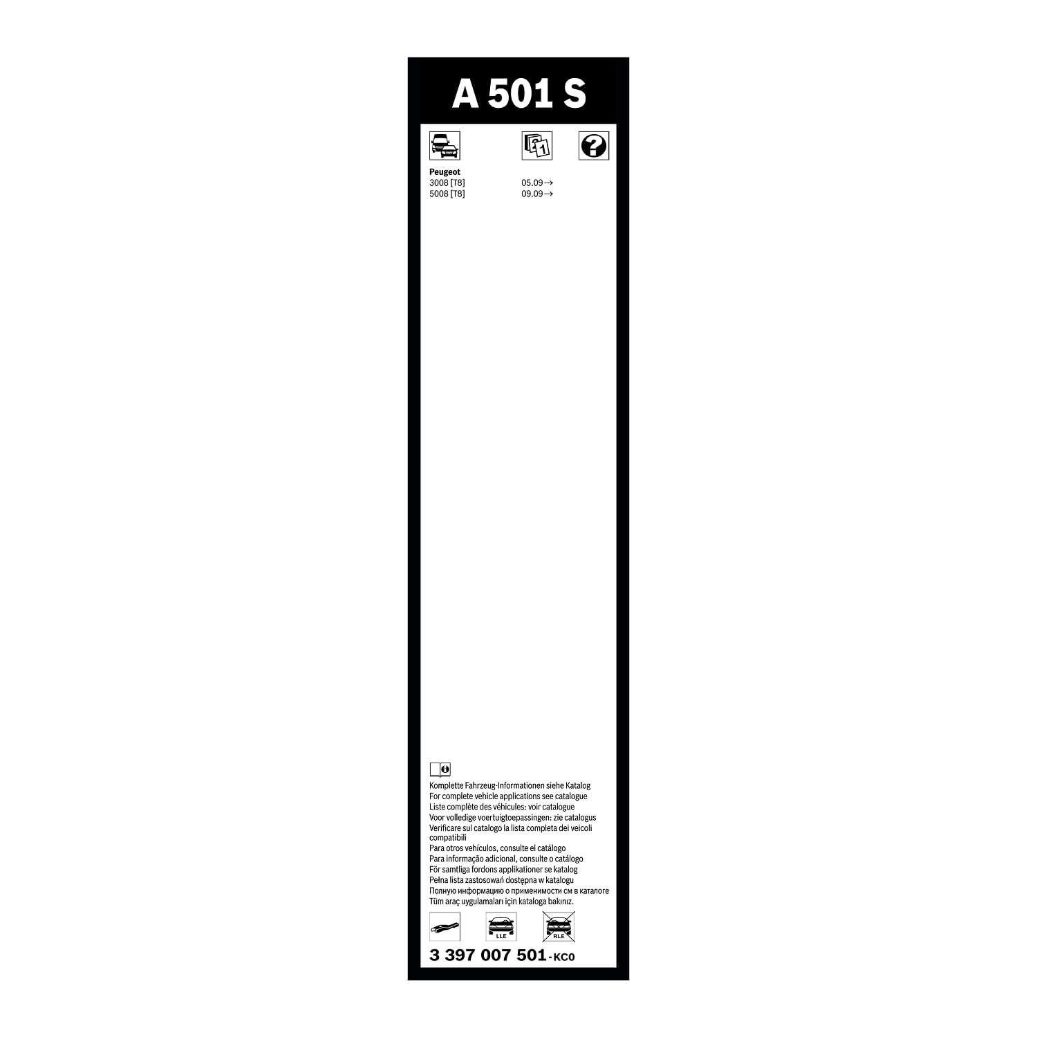 Bosch Spazzole tergicristallo AeroTwin A501S 2 pezzi 800/680 mm