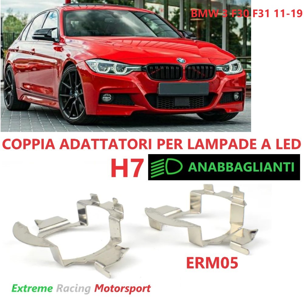 Xtreme Racing Accessori per Illuminazione LED Adattatori Portalampade a Led ERM005 BMW 3 F30 F31 11-19 H7