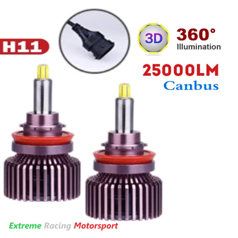 Xtreme Racing Kit Illuminazione LED H11 360° 25 Klm/HB3 9005 PP kit lampade 12 V 6000 K CANBUS