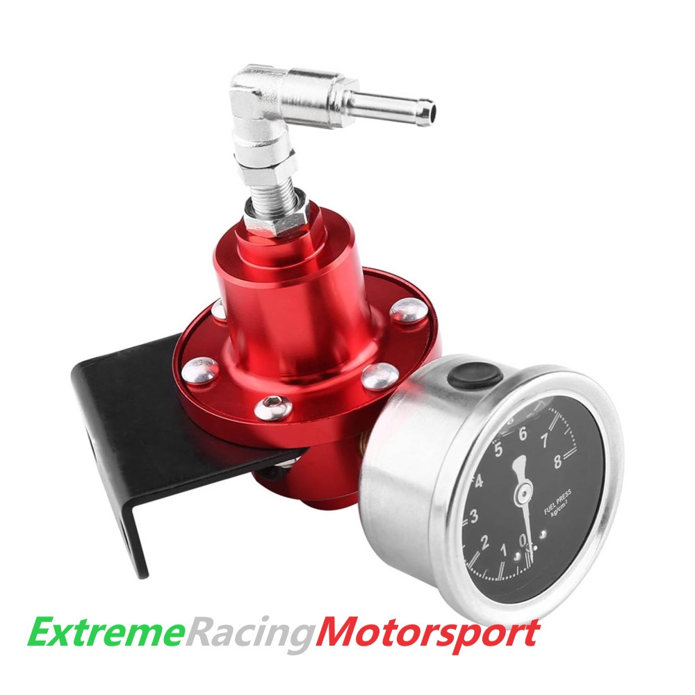 Xtreme Racing Impianto Carburante e Regolatori di Pressione Regolatore Pressione Benzina RED 0–8 bar