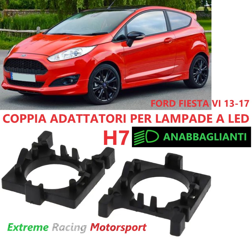 Xtreme Racing Accessori per Illuminazione LED ERM013 Ford Fiesta VI 13-16 adattatori H7 coppia