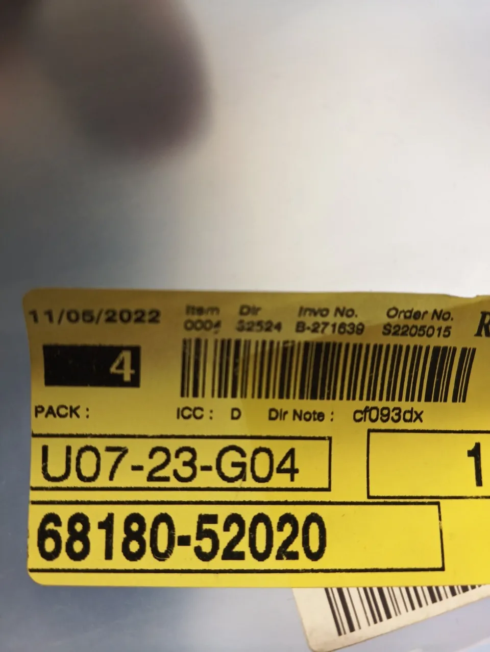 Pomili Lamierati esterni Guarnizione vetro porta posteriore Toyota Yaris prima serie destra 68180-52020 nuova