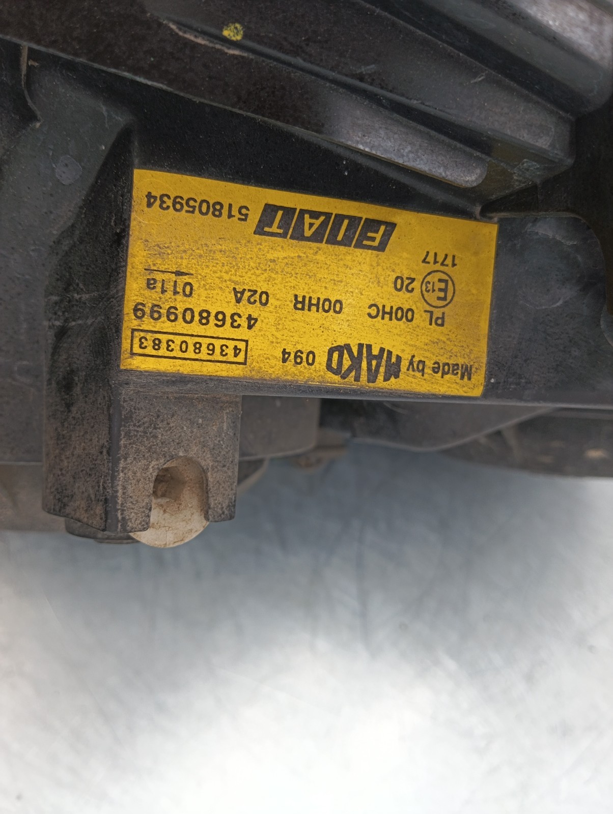 Pomili Fanaleria Fiat Doblò (2002-2012) 51805935 faro anteriore destro usato