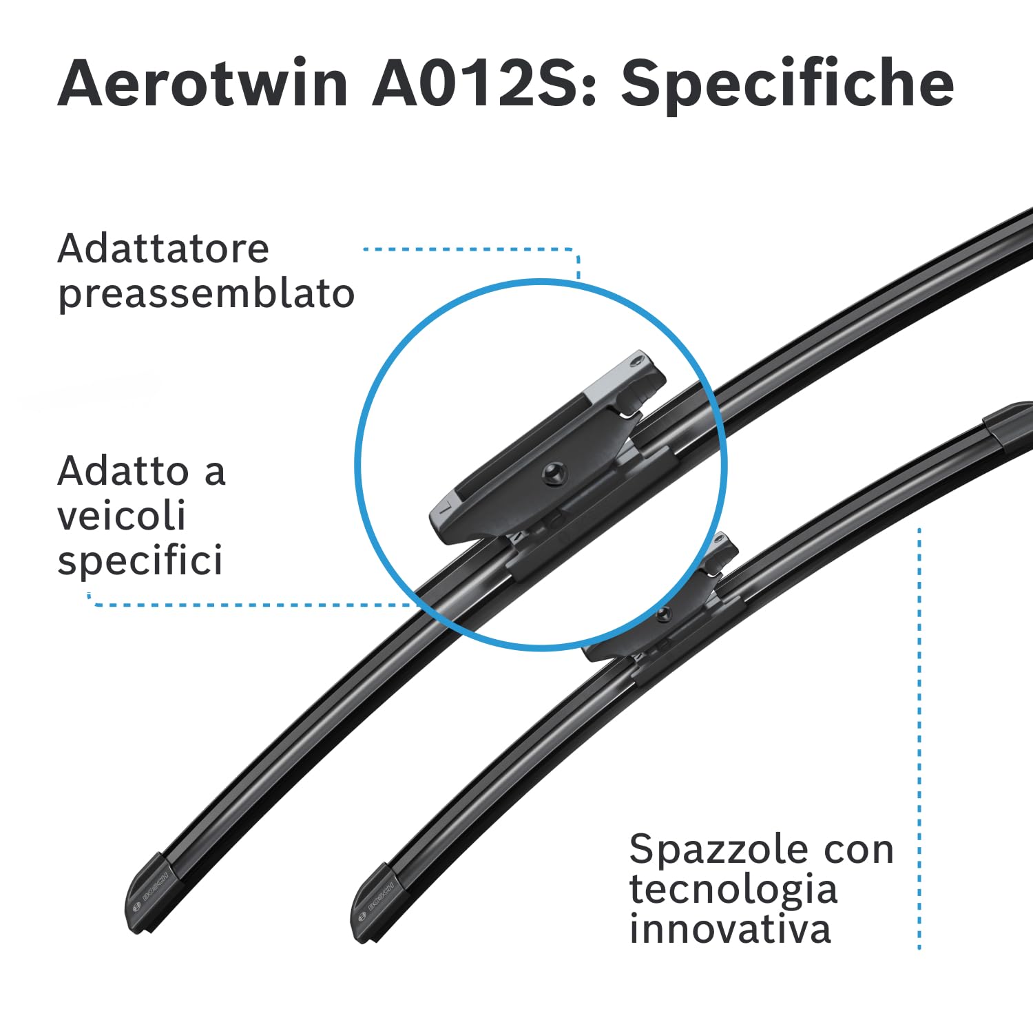 Bosch HCP Spazzole tergicristallo 3397014095 AEROTWIN A012S anteriore