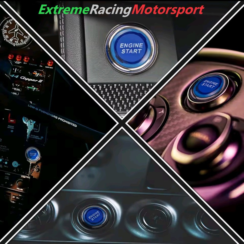 Xtreme Racing Decorazioni Auto e Adesivi Engine Start pulsante avviamento 12 V blu foro 22 mm