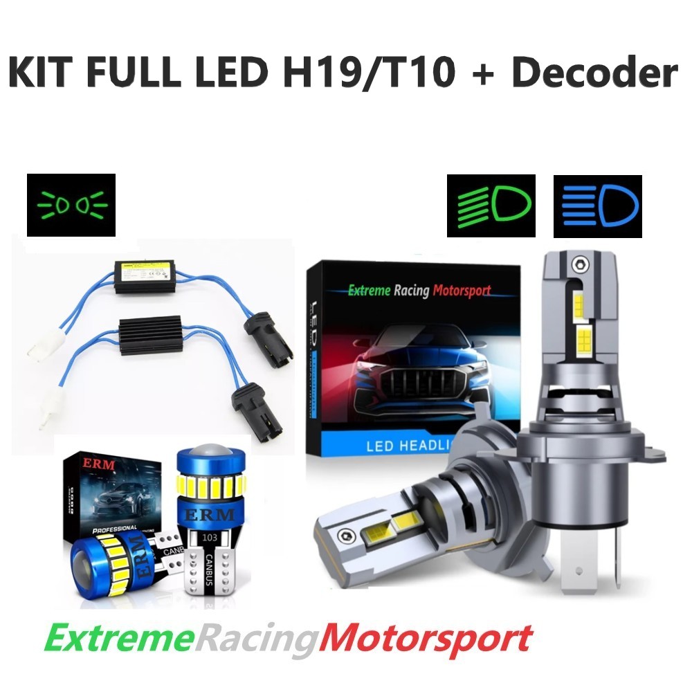 Xtreme Racing Kit Illuminazione LED T10 Decoder H19 kit lampade 6000 K CANBUS