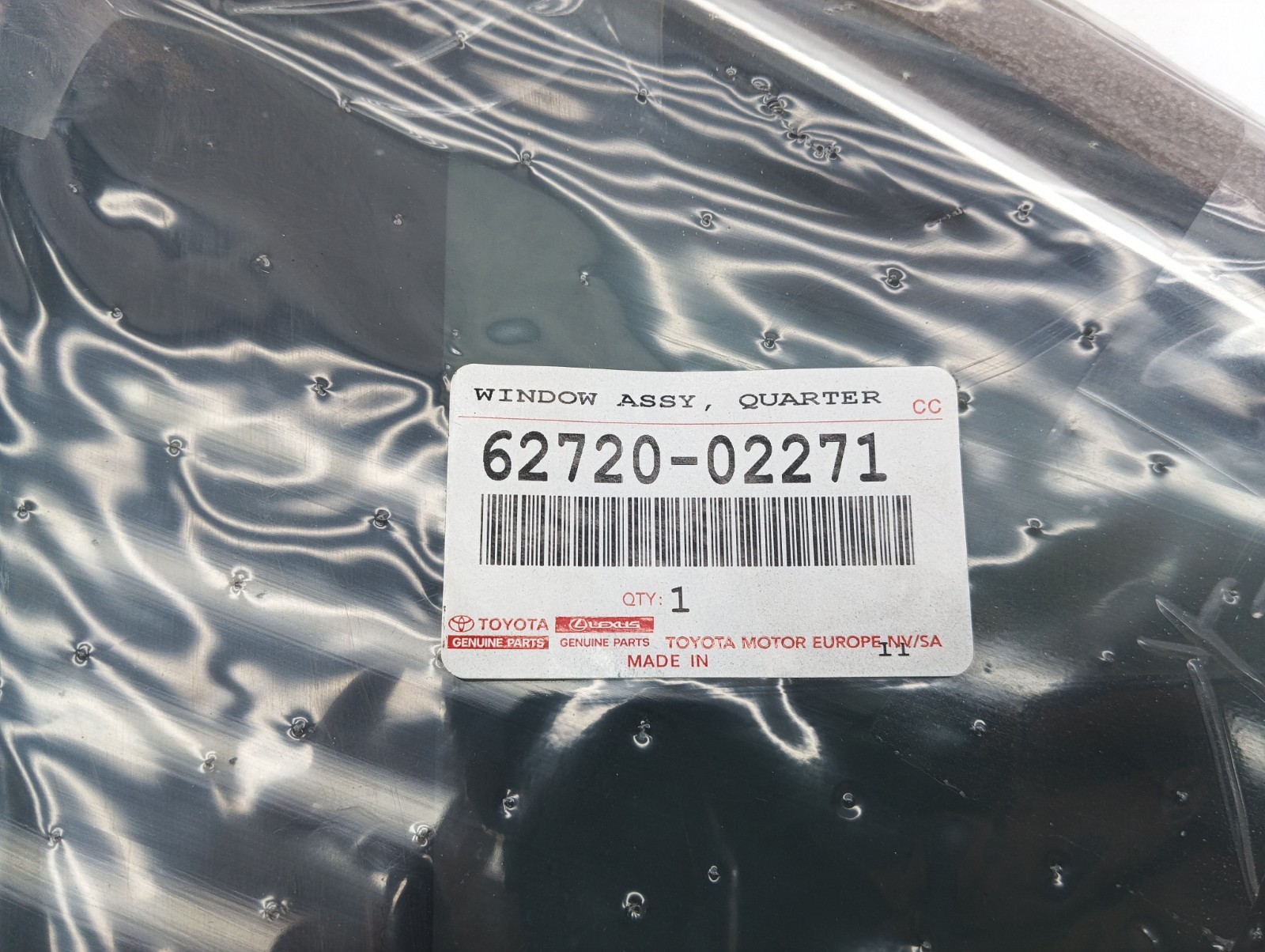 Pomili Cristalli Vetro laterale posteriore Toyota Corolla Station Wagon 62720-02271 sinistro