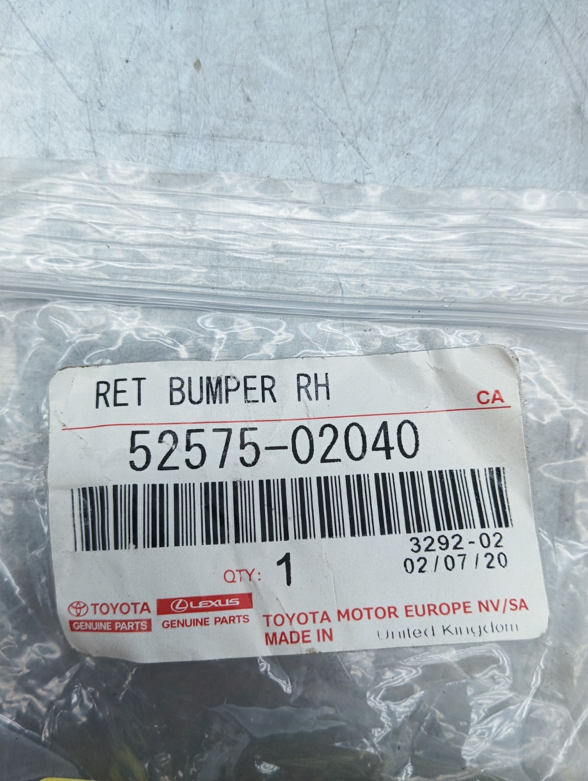 Pomili Paraurti posteriore Toyota Corolla staffa destra 52575-02040 nuova