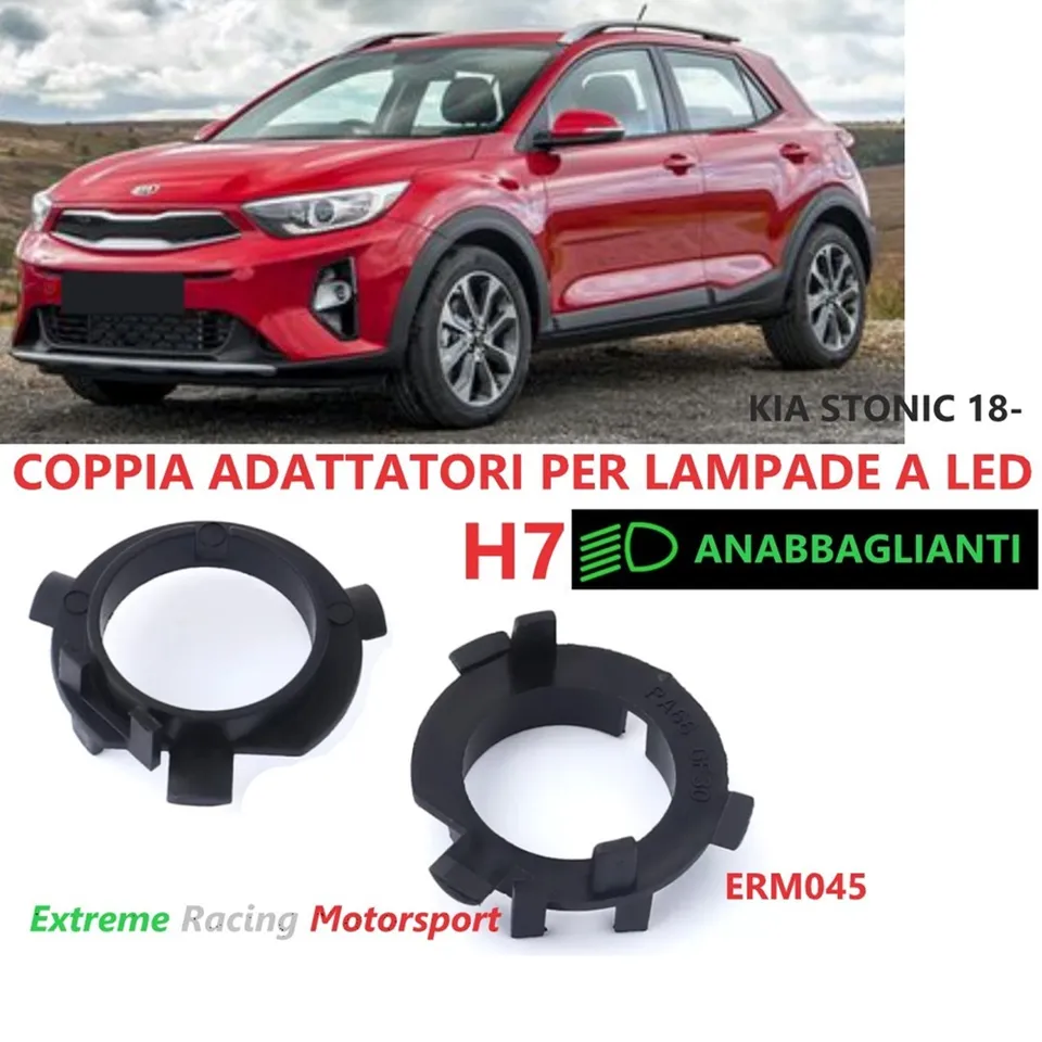 Xtreme Racing Accessori per Illuminazione LED ERM045 adattatori H7 LED Kia Stonic ABS