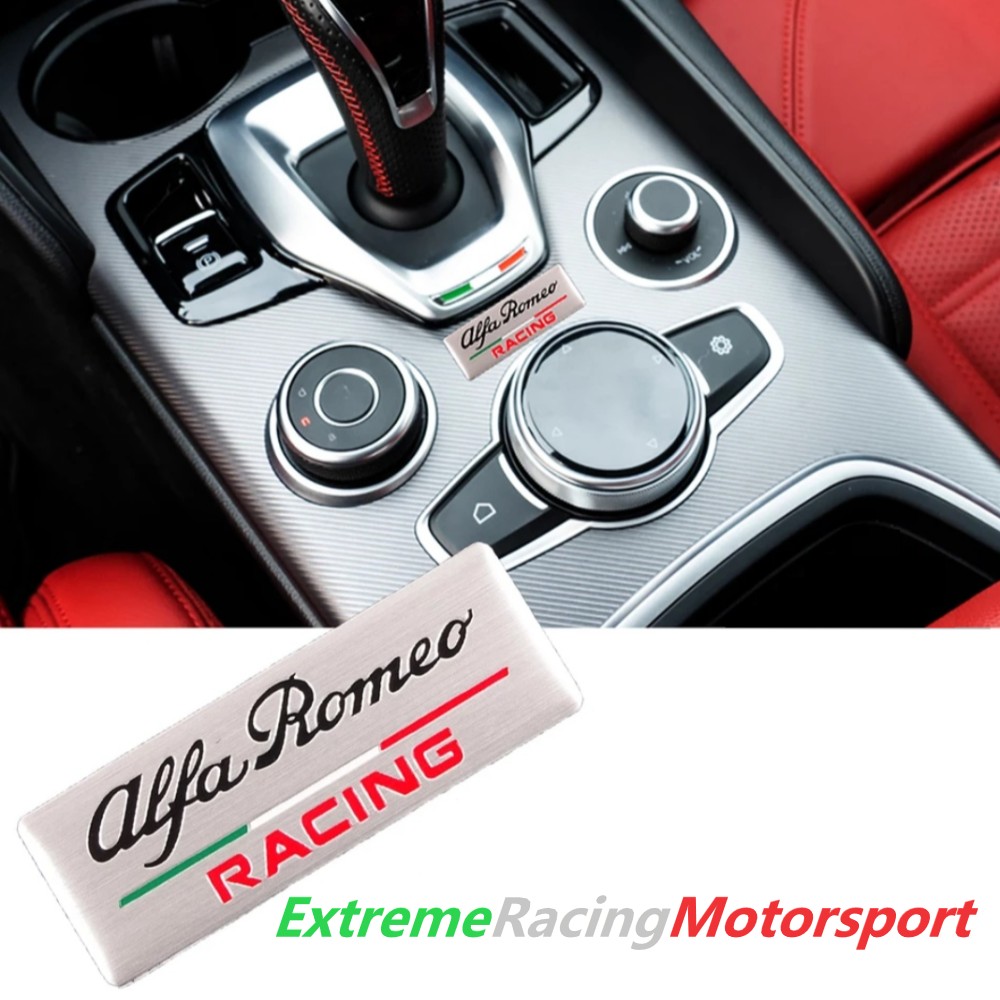 Xtreme Racing Decorazioni Auto e Adesivi Stemma Interno Alfa Romeo Racing adesivo alluminio Silver