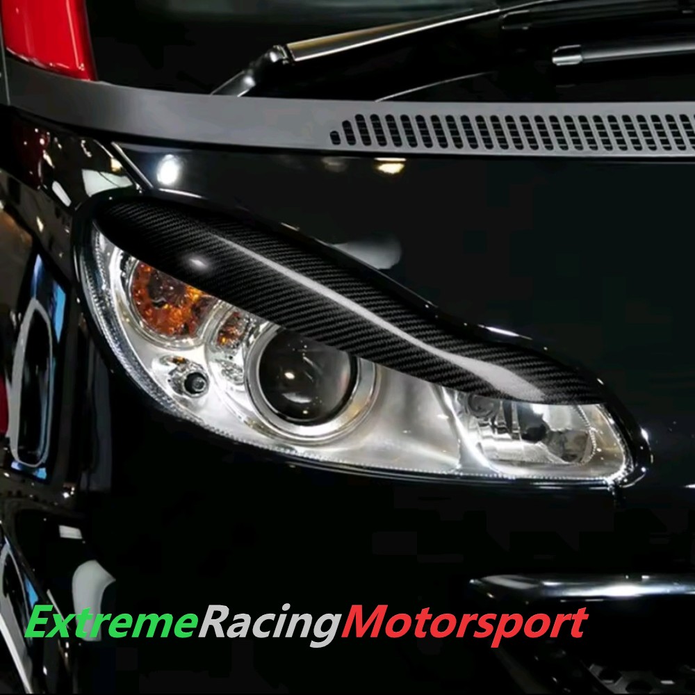 Xtreme Racing Decorazioni Auto e Adesivi Palpebre Fari Smart Fortwo 451 carbonio lucido