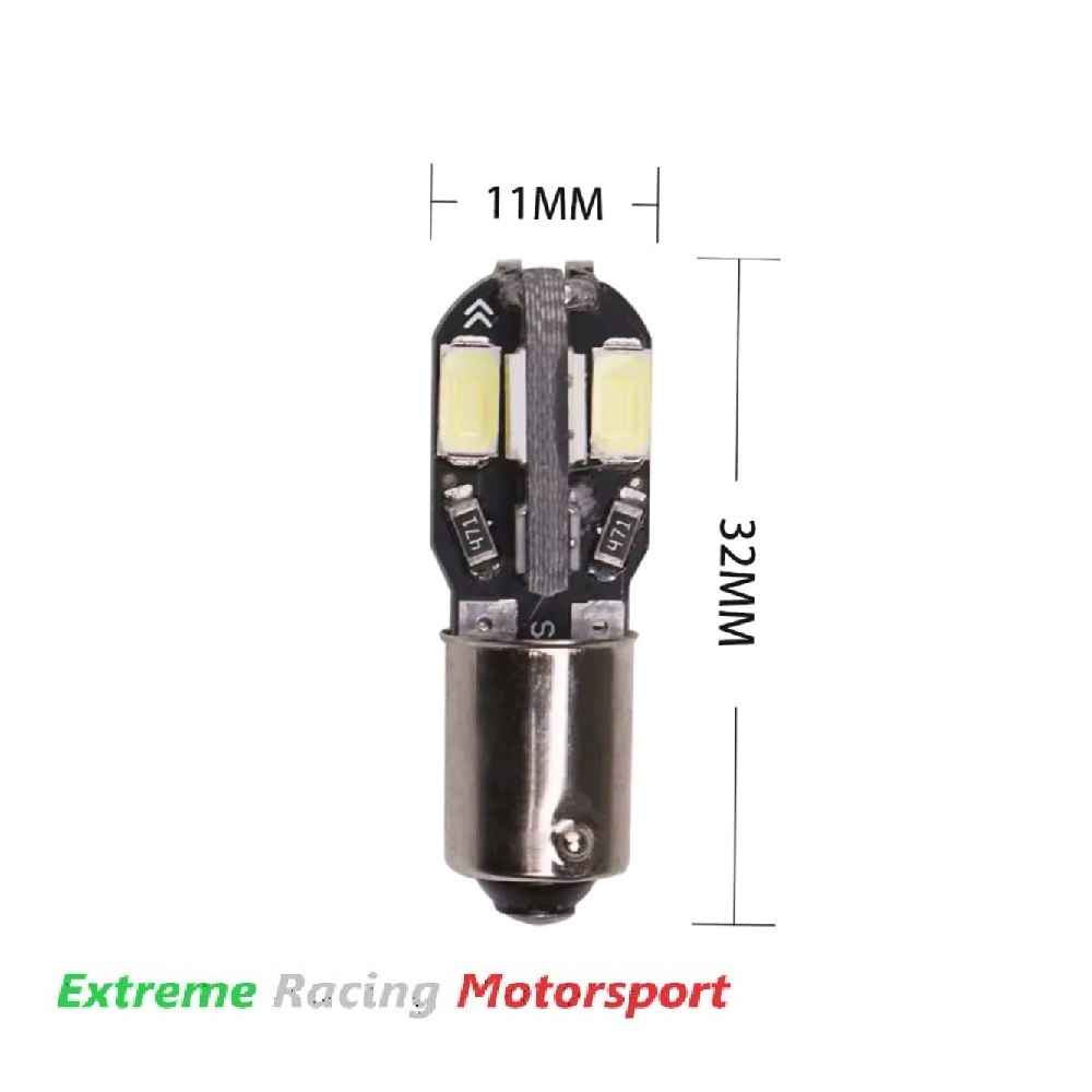 Xtreme Racing Lampadine LED Luci Targa BA9S 8L lampadine bianche coppia