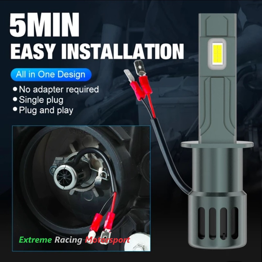 Xtreme Racing Lampadine LED ERM V25 H1 60 W 6500 K coppia