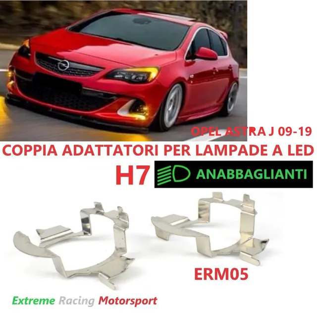 Xtreme Racing Accessori per Illuminazione LED ERM005 adattatori H7 Opel Astra J 2009-2019
