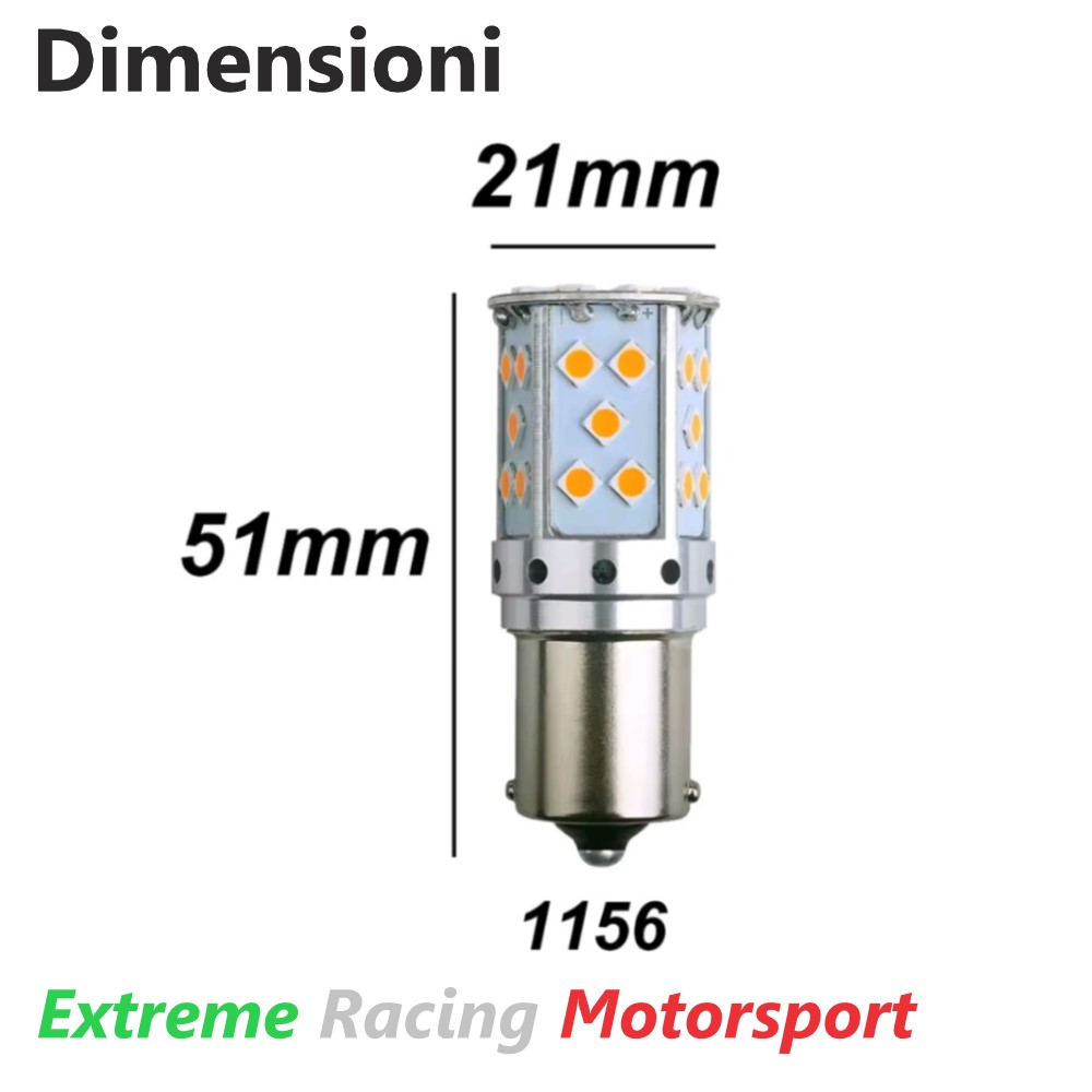 Xtreme Racing Lampadine LED BAU15S PY21W 35 LED arancioni 2 pezzi