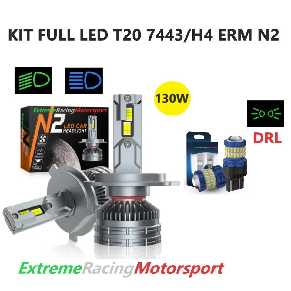 Xtreme Racing Kit Illuminazione LED ERM N2 lampade T20 7443/H4 6000K