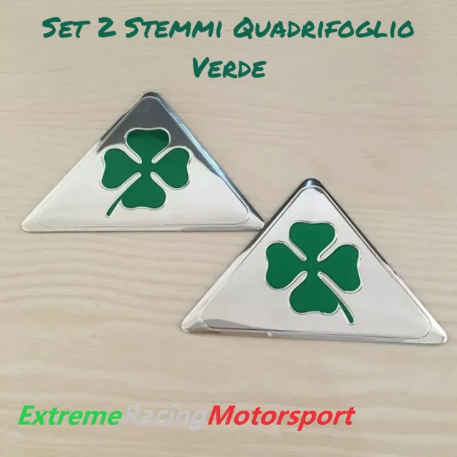Xtreme Racing Decorazioni Auto e Adesivi stemmi alluminizzati Quadrifoglio Verde 9 cm