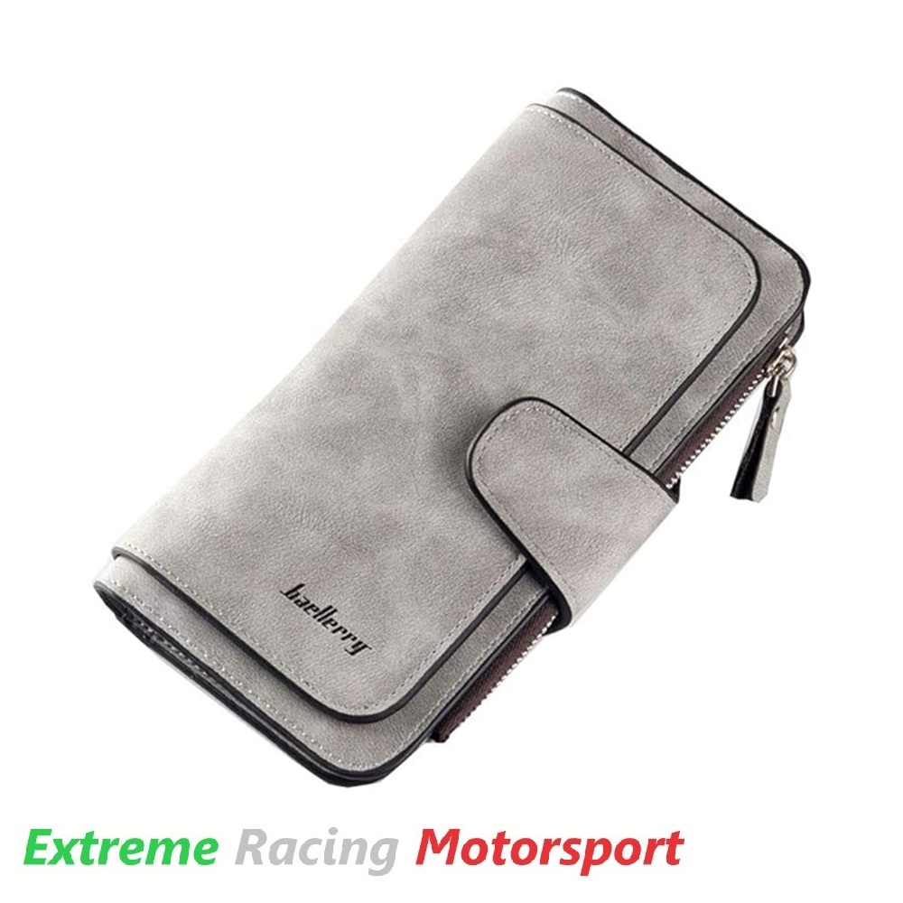 Xtreme Racing Portafogli Ecopelle Donna Grey con Logo Metallico