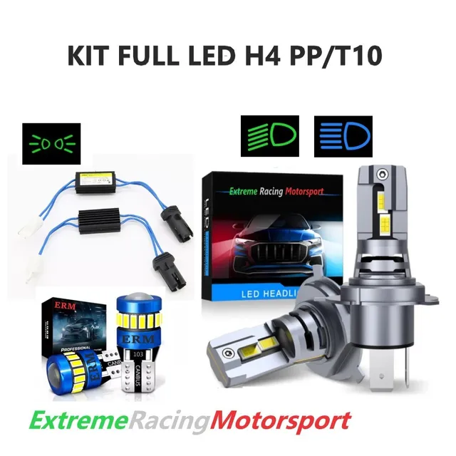 Xtreme Racing Kit Illuminazione LED T10/Decoder/H4 PP lampade 6000K