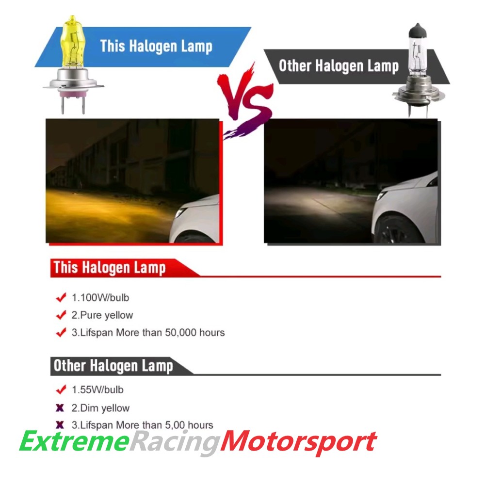 Xtreme Racing Lampadine LED ERM H4 alogene 2800K coppia gialla
