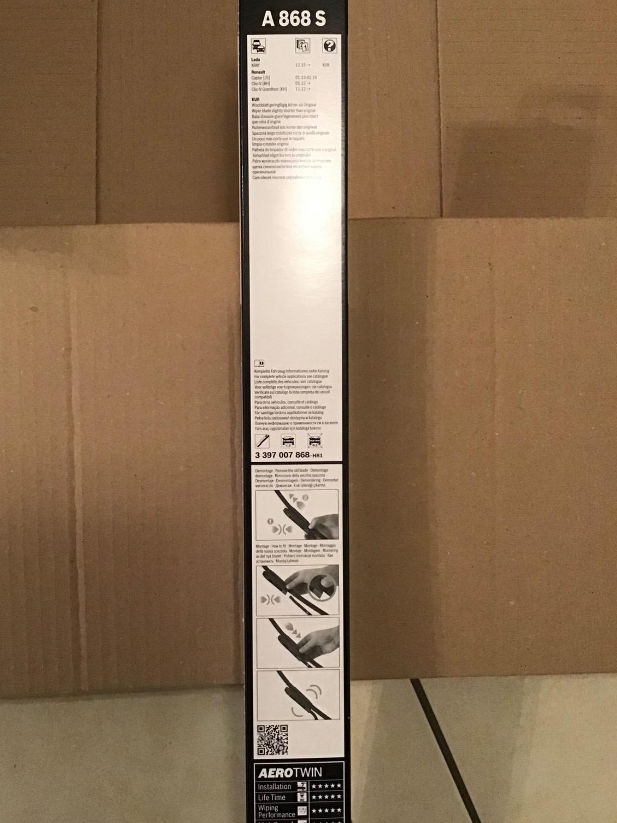 Bosch Spazzole tergicristallo Aerotwin A868S set anteriore 650/340 mm