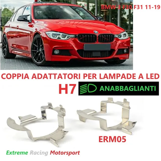 Xtreme Racing Accessori per Illuminazione LED Adattatori Portalampade a Led ERM005 BMW 3 F30 F31 11-19 H7
