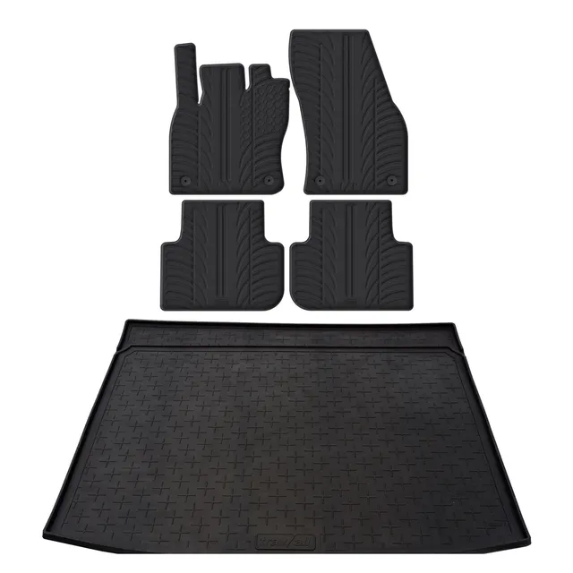 Travall Bundles VW Tiguan tappetini e vasca gomma 2016-2024 protezione