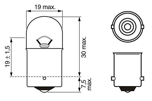Bosch Lampadine e illuminazione R10W lampadina Pure Light 12 V confezione 2