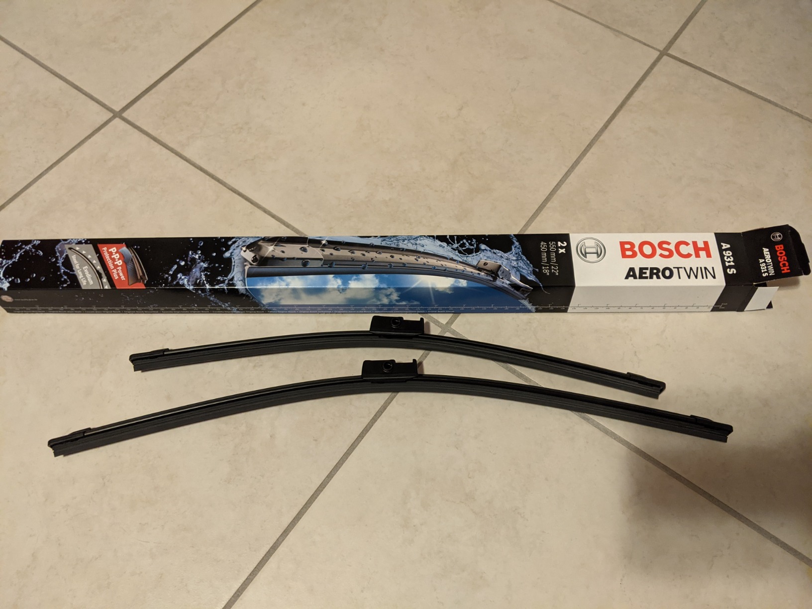 Bosch Aerotwin A931S tergicristalli 550/450 mm, set 2 flat blade