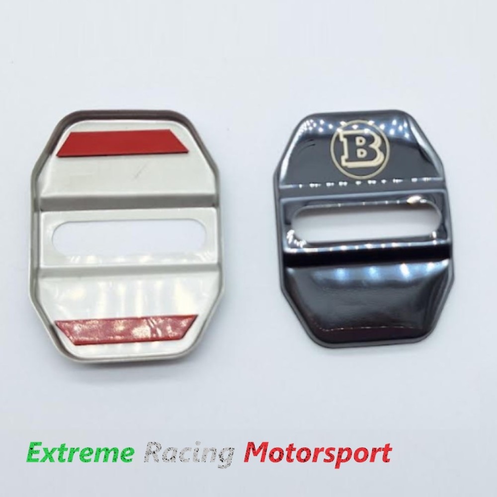 Xtreme Racing Decorazioni Auto e Adesivi Black Brabus cornici serrature metallo lucido coppia