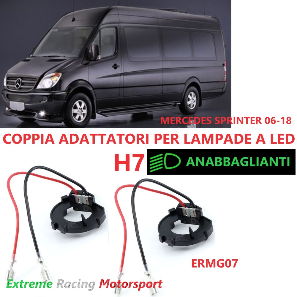 Xtreme Racing Accessori Illuminazione LED Adattatori Portalampade ERMG07 Mercedes Sprinter 06-18 H7