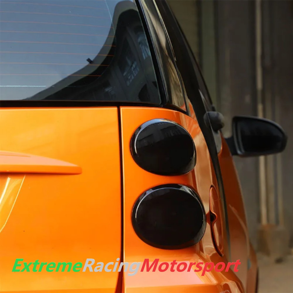 Xtreme Racing Decorazioni Auto e Adesivi Set Cover Fumè fari Smart 451 2007-2014 cover posteriori lucide