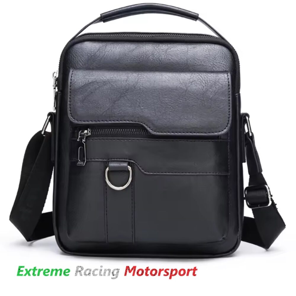 Xtreme Racing Portafogli e Articoli in Ecopelle Borsello Uomo Ecopelle Black nero con scomparti