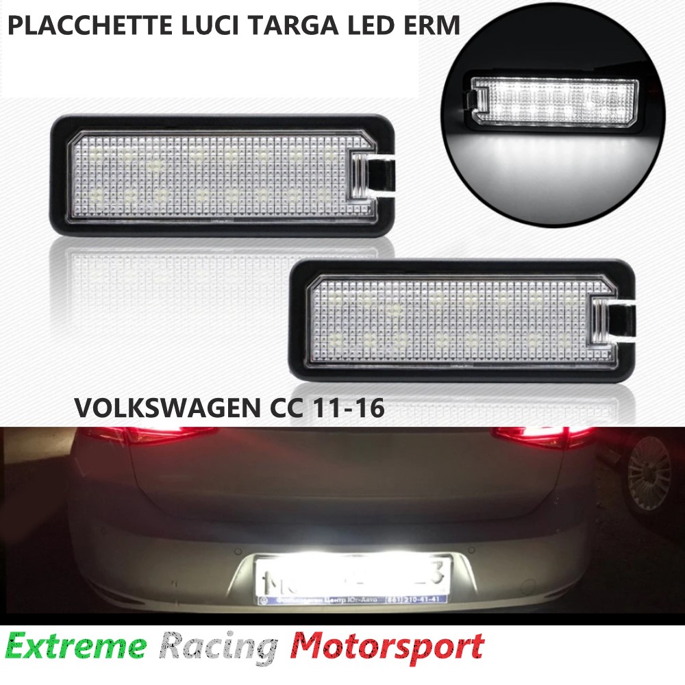 Xtreme Racing Accessori per Illuminazione LED Volkswagen CC 11-16 placchette luci targa bianche coppia