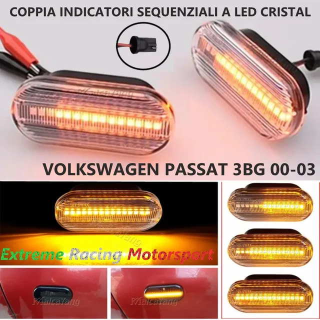 Xtreme Racing Indicatori di Direzione LED VW Passat 3BG 2000-2003 dinamici coppia fumé