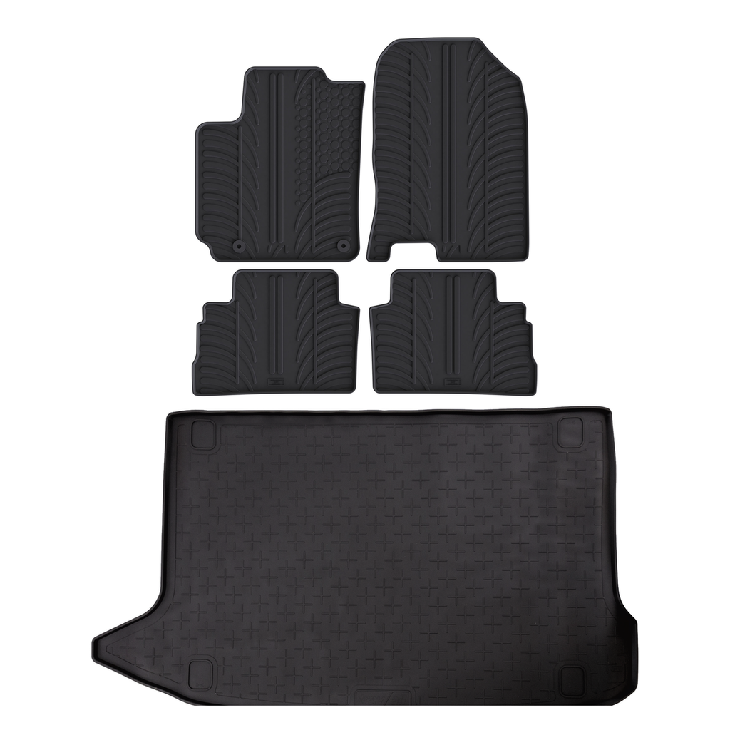 Travall Bundles Hyundai Kona Rubber Boot Liner and Rubber Car Mats Bundle 2017-2023 kit gomma