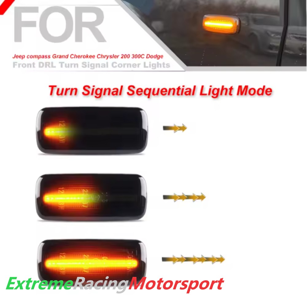 Xtreme Racing Indicatori di Direzione LED Dinamici Jeep Compass 2007-2017 coppia fumé IP67